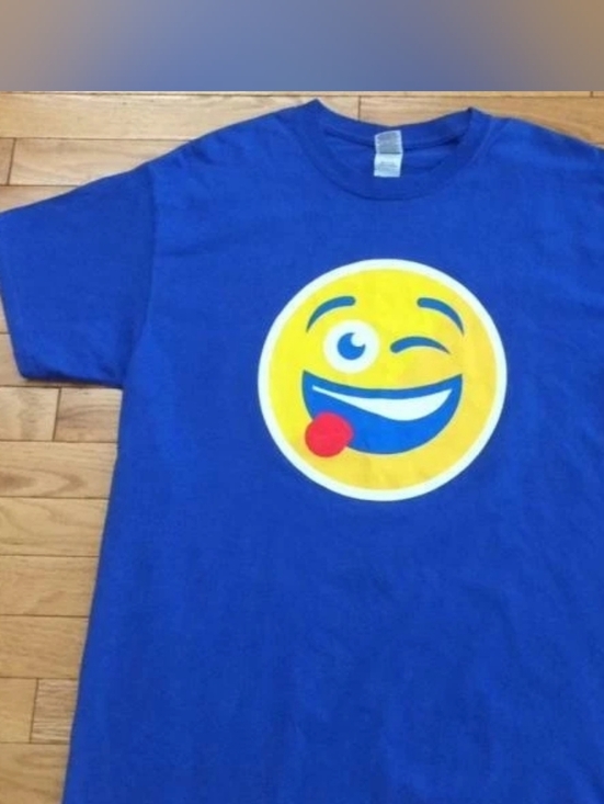 Rare Promo Pepsi #Say It With Pepsi Smiley Face Blue T-Shirt Size L